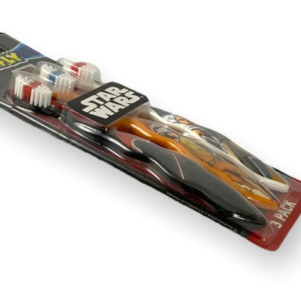 Star Wars Firefly Toothbrushes Disney Kids Two 3 Packs (6 Toothbrushes)